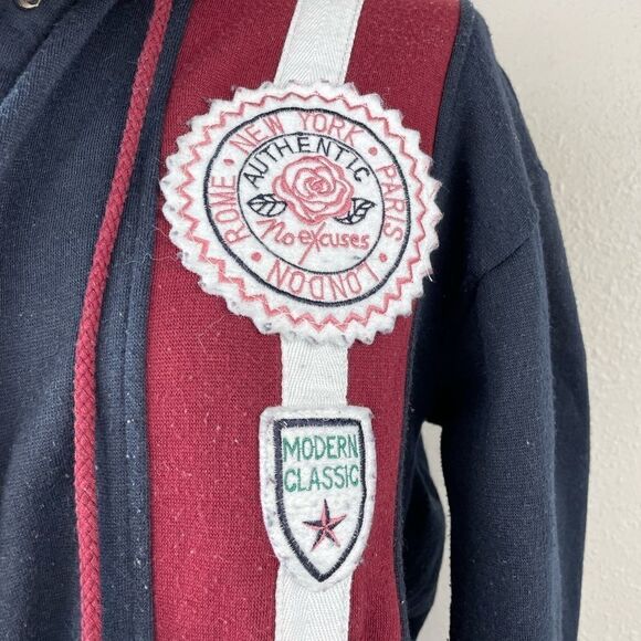 Pre-owed No Excuses Button Down Hoodie Size M - Picture 2 of 6